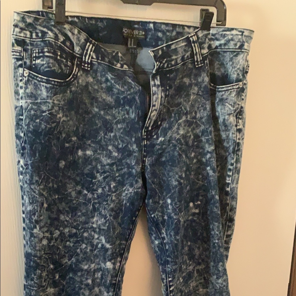 Plus Sz (Sz 18) Acid wash skinny jeans